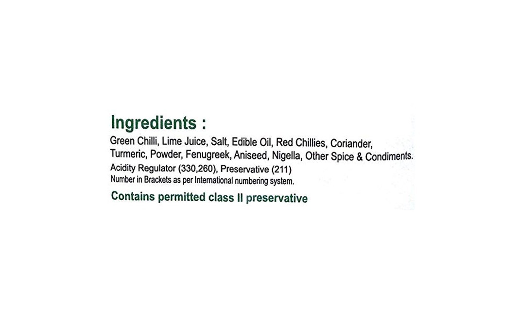 Gangawat Green Chilli Pickle    Plastic Jar  1 kilogram